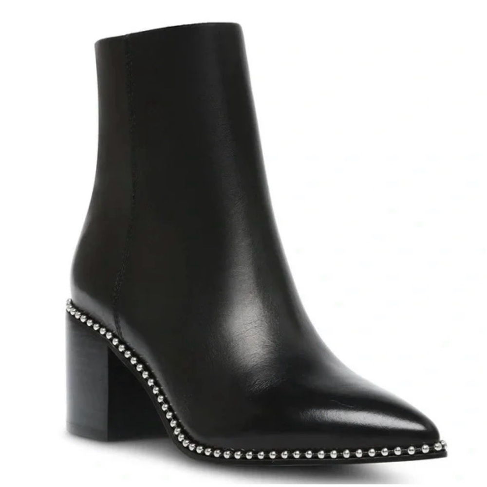 Steve Madden Black Ankle Boots with Silver Studs